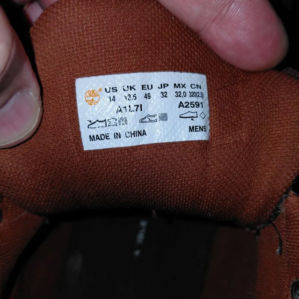 Timberland Boots Mens 14 Brown Mt Maddsen Leather Mid Waterproof Outdoor Hiking